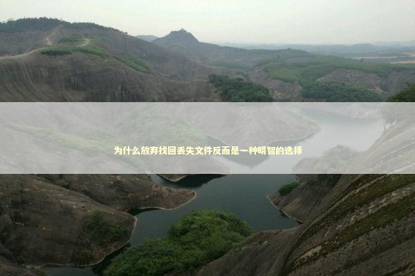 为什么放弃找回丢失文件反而是一种明智的选择